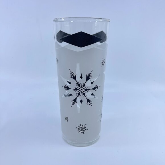 vintage mid century anchor hocking atomic snowflake highball tumbler set of 6 - Picture 2 of 5